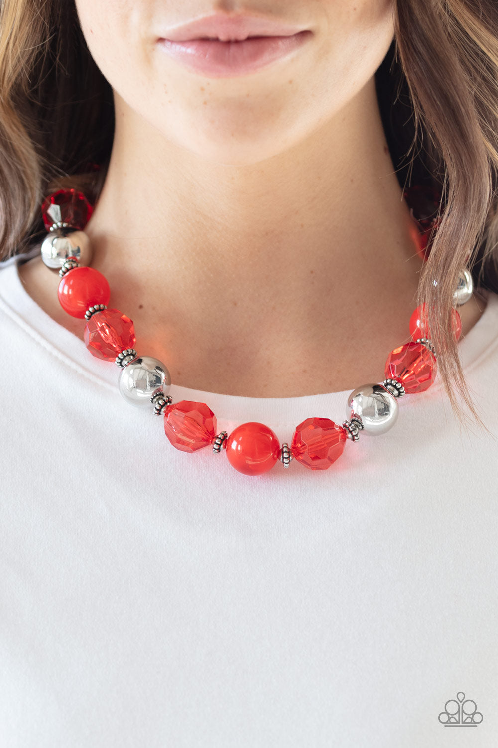 Paparazzi Accessories-Very Voluminous Red Necklace Set