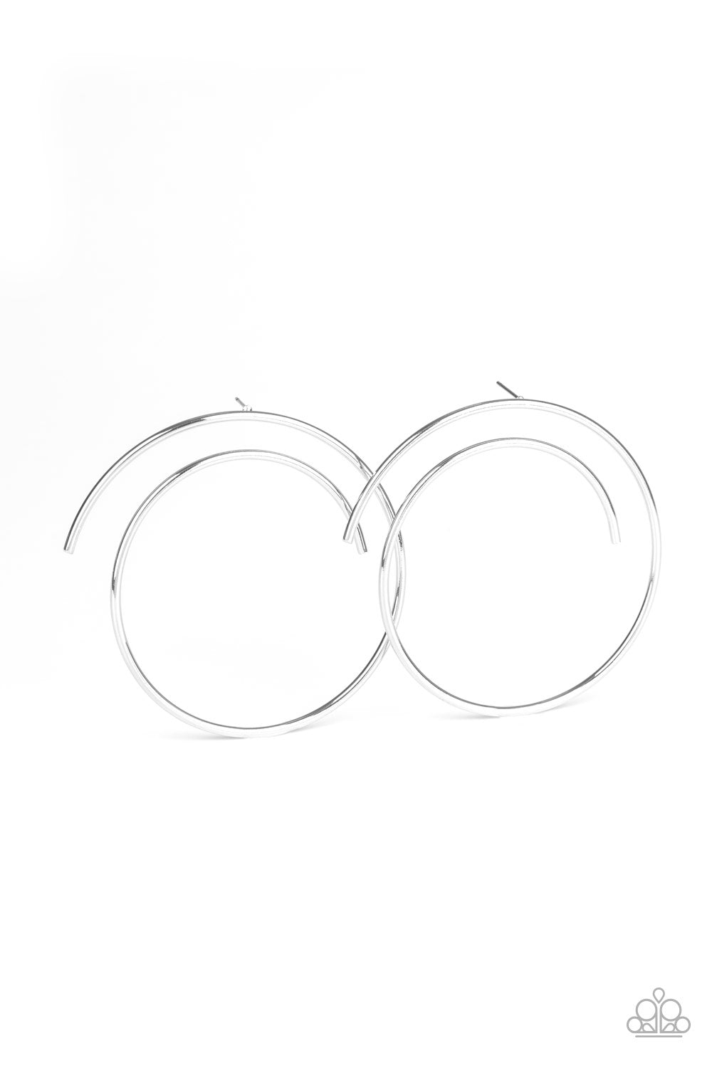 Paparazzi Accessories-Vogue Vortex Silver Earrings