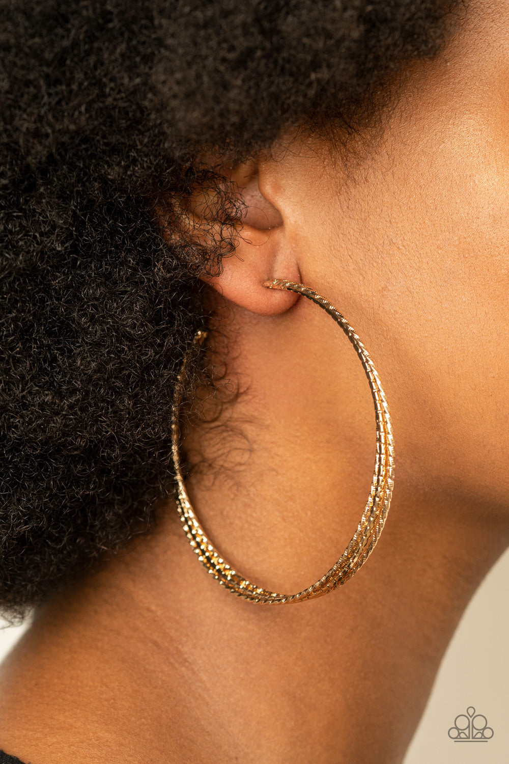 Paparazzi Accessories-Watch and Learn Gold Earrings