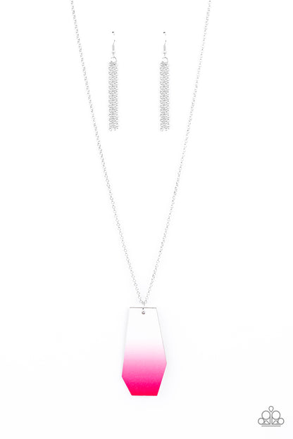 Paparazzi Accessories-Watercolor Skies Pink Ombre Necklace Set
