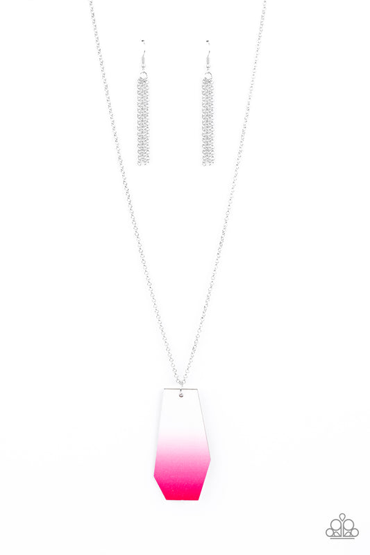 Paparazzi Accessories-Watercolor Skies Pink Ombre Necklace Set