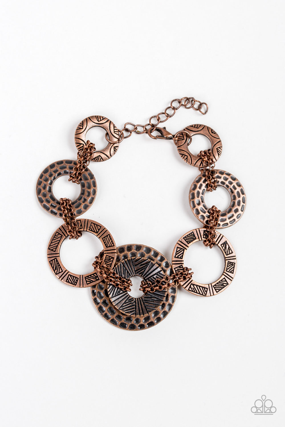 Paparazzi Accessories-Way Wild Copper Bracelet