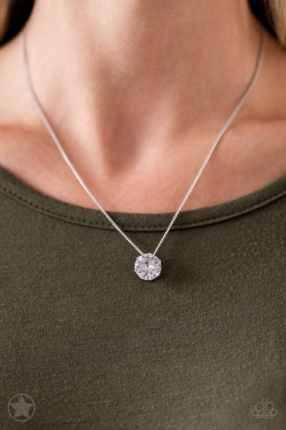 Paparazzi Accessories-What A Gem White Rhinestone Necklace Set