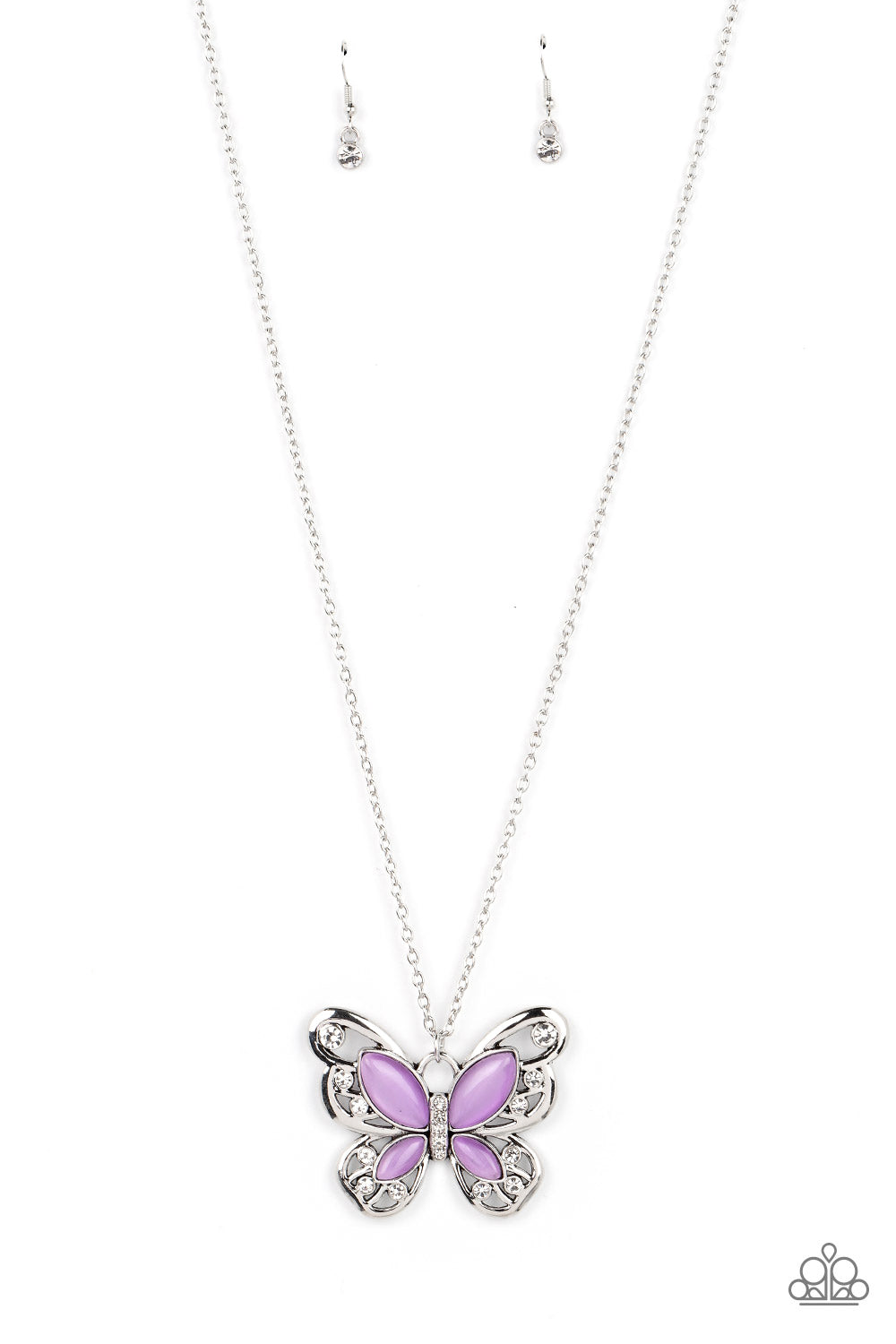 Paparazzi Accessories-Wings Of Whimsy Purple Butterfly Necklace Set