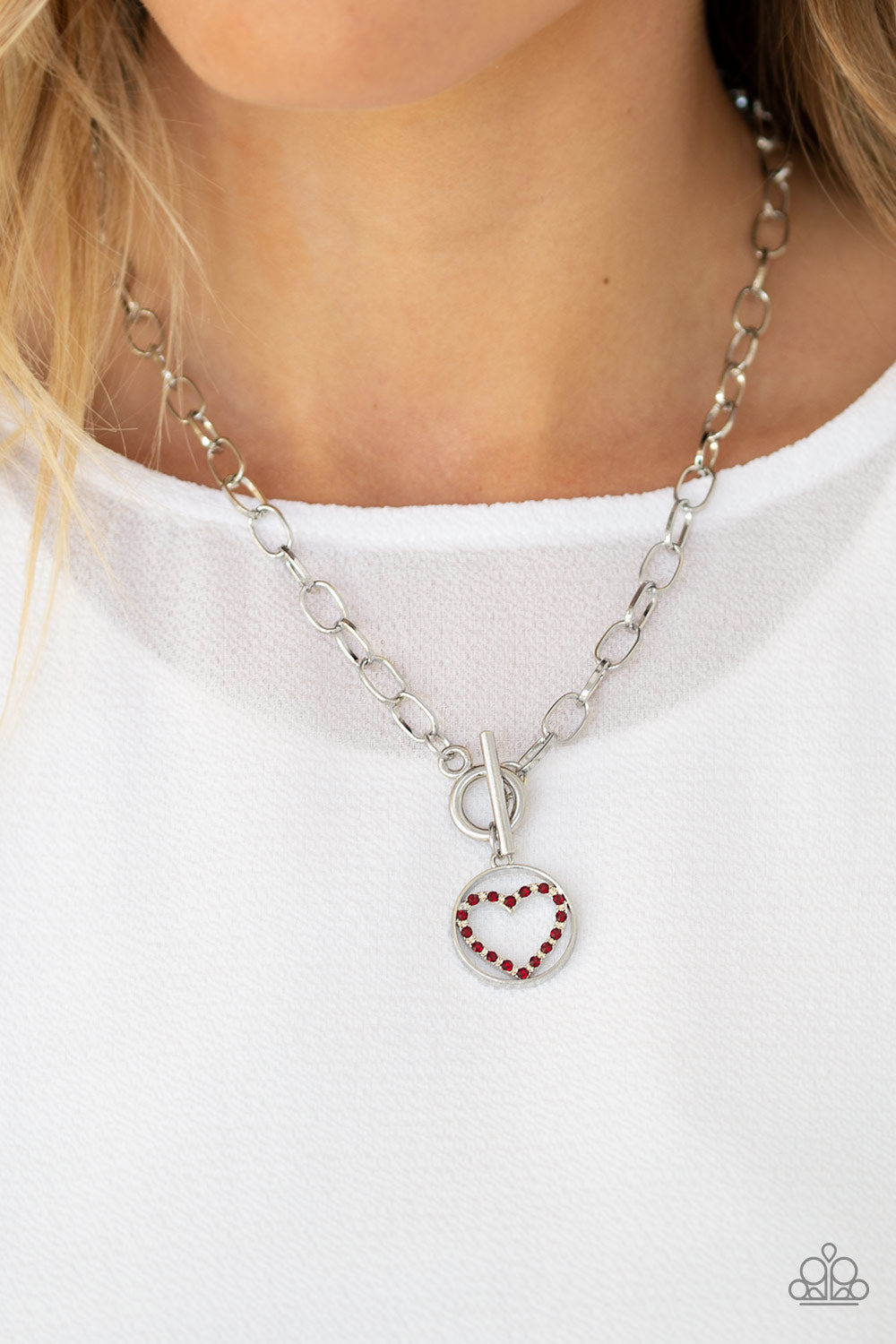 Paparazzi Accessories-With My Whole Heart Red Necklace Set