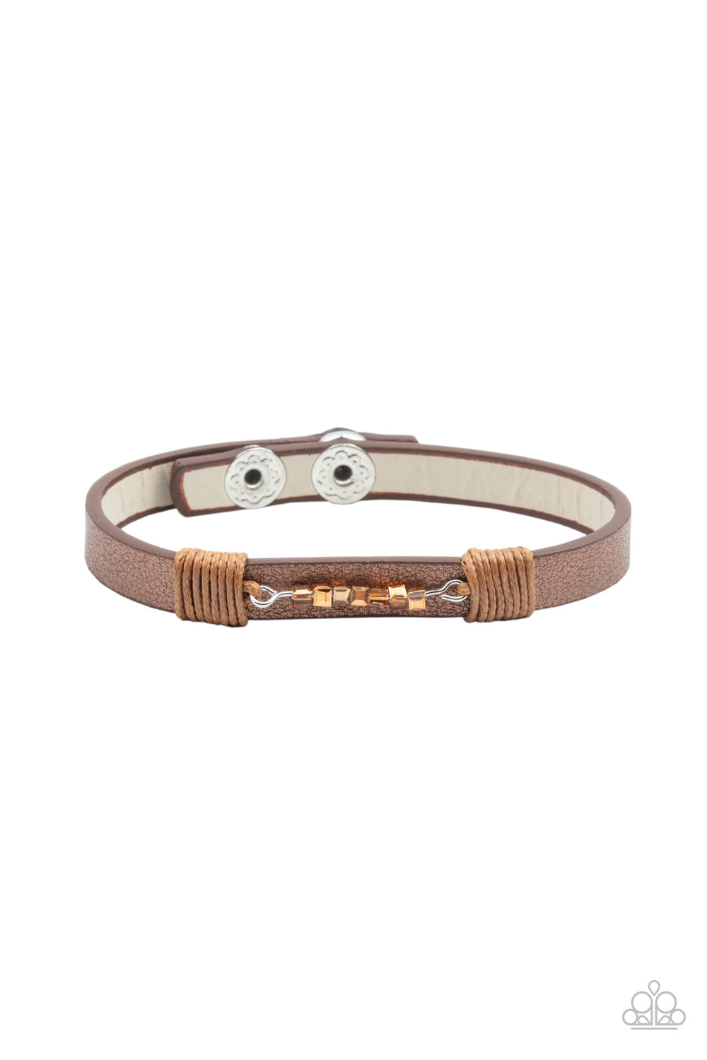 Paparazzi Accessories-Worth The Hype Copper Cube Bracelet