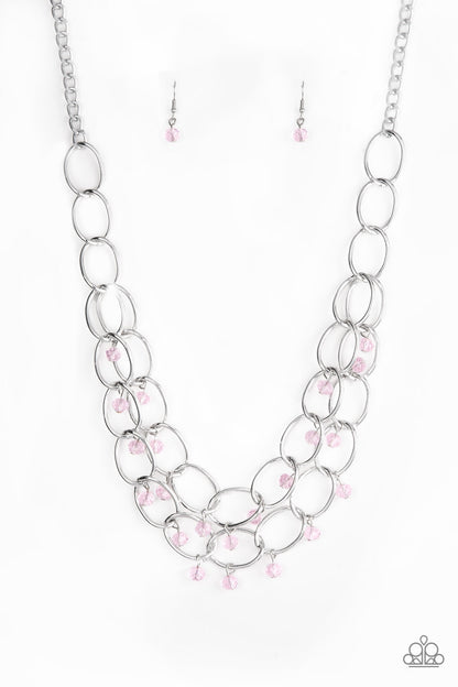 Paparazzi Accessories-Yacht Tour Pink Necklace Set