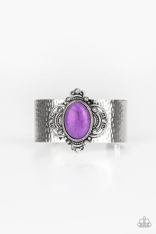 Paparazzi Accessories-Yes I CANYON Purple Cuff Bracelet