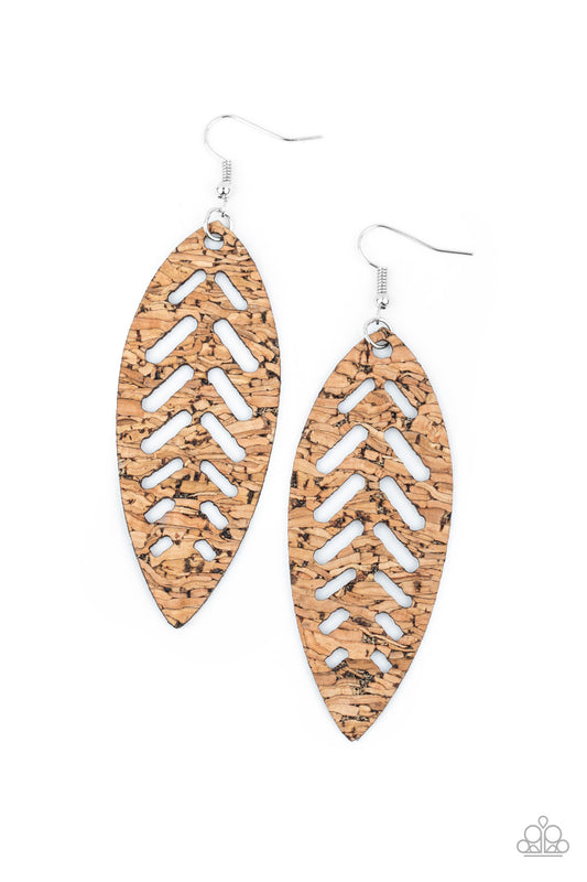 Paparazzi Accessories-You're Such A Cork Earrings