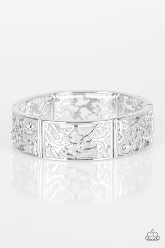 Paparazzi Accessories-Yours and Vine White Bracelet
