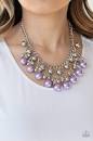 Paparazzi Accessories-Pearl Appraisal Purple Necklace Set