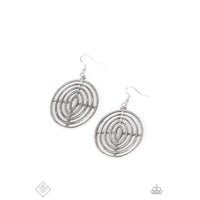 Paparazzi Accessories-Totally On Target Silver Earrings