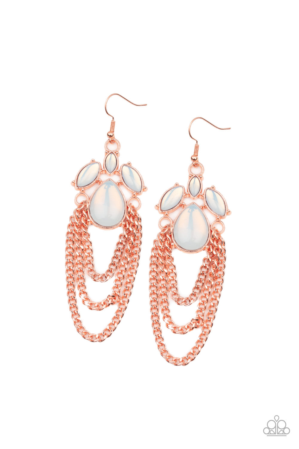 Paparazzi Accessories-Opalescence Essence Copper Earrings